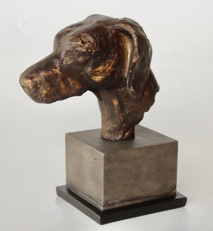 Brown Dog Head On Stand